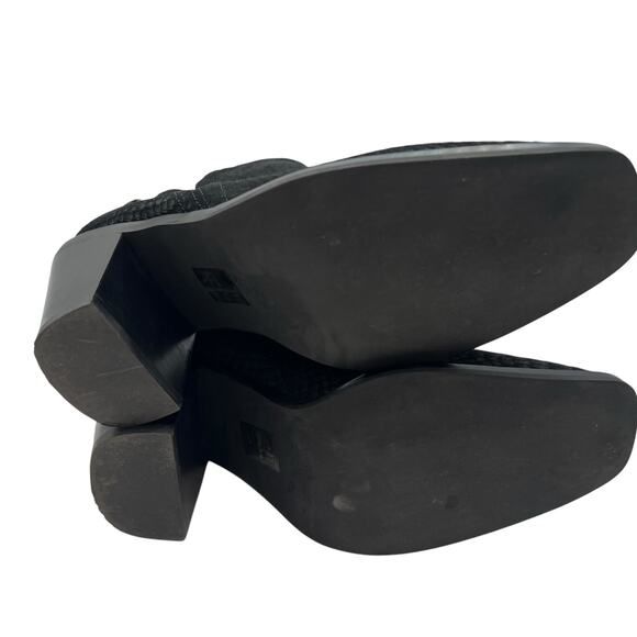 Jeffrey Campbell Womens Size 8.5 Rosee Snake Suede Leather Boots Booties Black - Picture 7 of 13